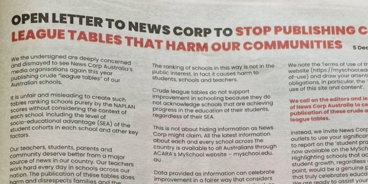 Denise’s Desk: Stop Ranking Our Schools! Why League Tables Harm Students and Communities